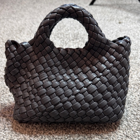 Handbags - Elegant Gray Woven Handbag